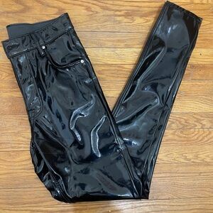 Faux latex pants